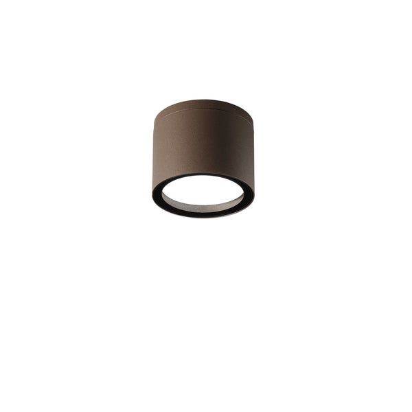 PLAFONIERA TOWER CORTEN TONDA 1XGX53 IP54 9X7,2CM