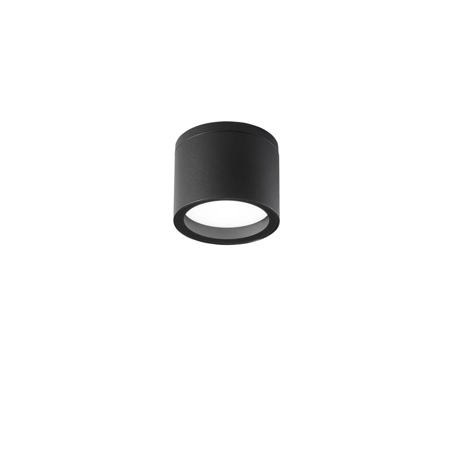 PLAFONIERA TOWER NERA TONDA 1XGX53 IP54 9X7,2CM