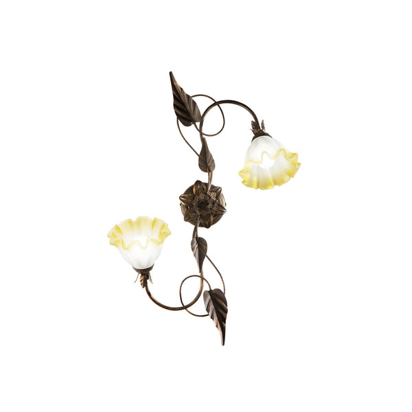 PLAFONIERA TRISTANO MARRONE 2XE14 40X20X65CM