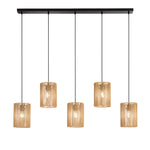 SOSPENSIONE TROPIKANA LEGNO 5XE27 115X23,5X176CM