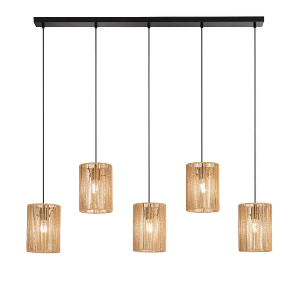 SOSPENSIONE TROPIKANA LEGNO 5XE27 115X23,5X176CM