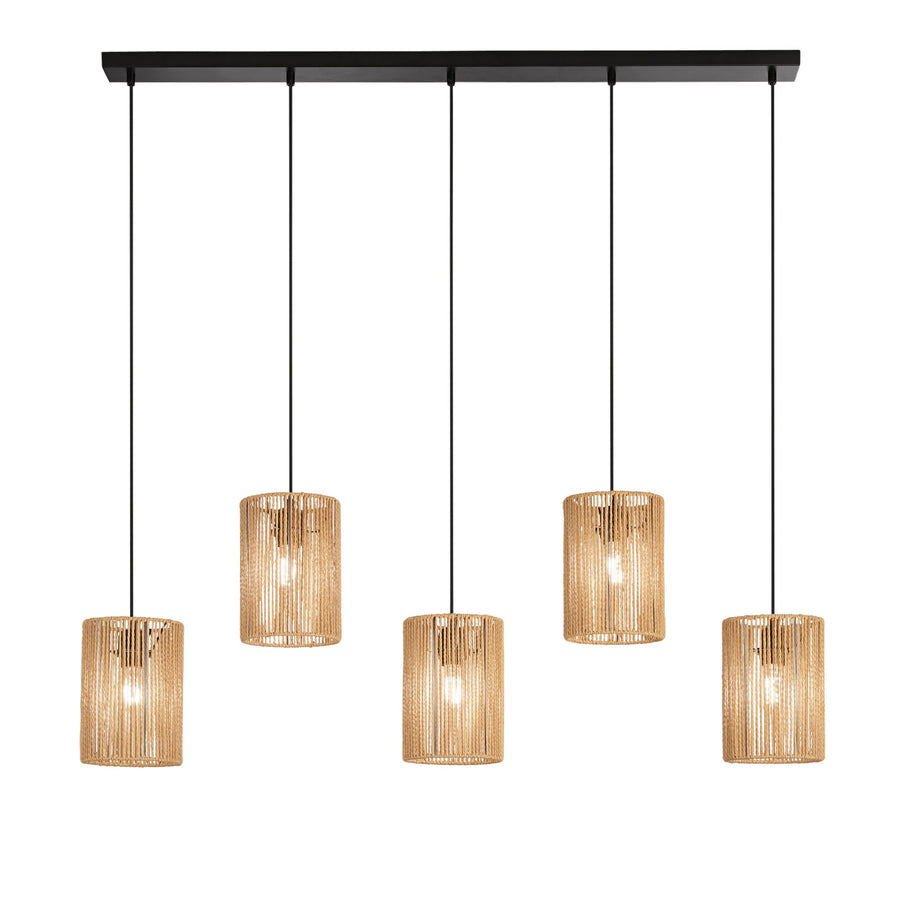 SOSPENSIONE TROPIKANA LEGNO 5XE27 115X23,5X176CM