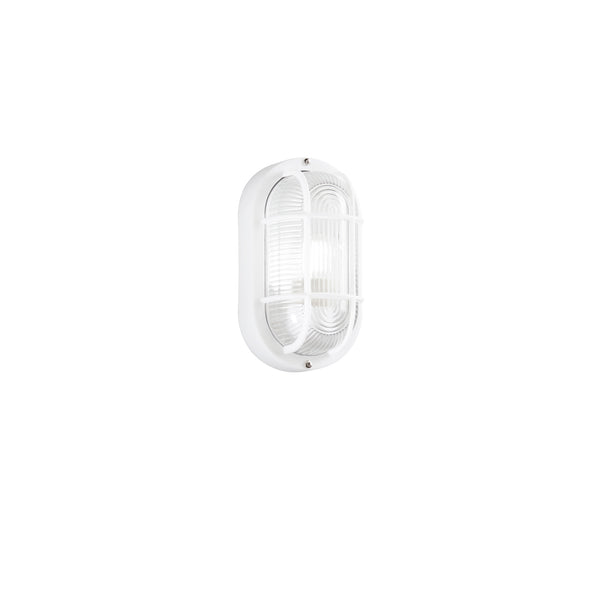 PLAFONIERA TURTLE BIANCA OVALE 1XE27 IP54 12X10,5X20,5CM