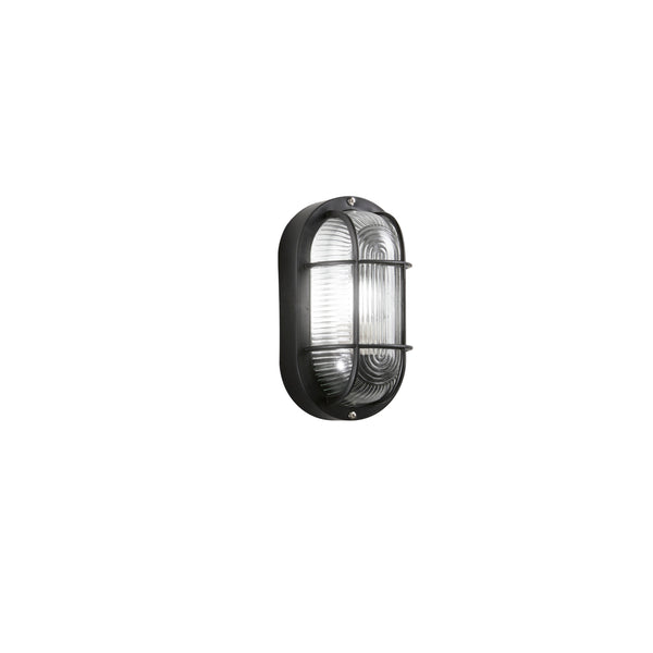 PLAFONIERA TURTLE NERA OVALE 1XE27 IP54 12X10,5X20,5CM