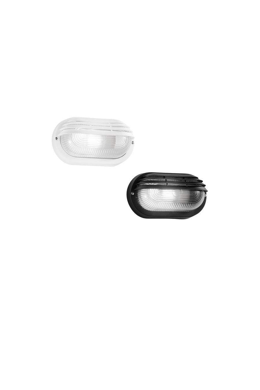 APPLIQUE TURTLE NERA OVALE CON PALPEBRA IN VETRO IP54 1XE27 175X95X100MM