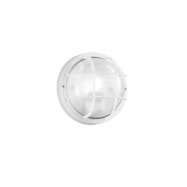 PLAFONIERA TURTLE BIANCA TONDA 1XE27 IP54 18,5X10X5CM