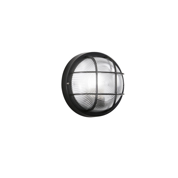 PLAFONIERA TURTLE NERA TONDA 1XE27 IP54 18,5X10X5CM