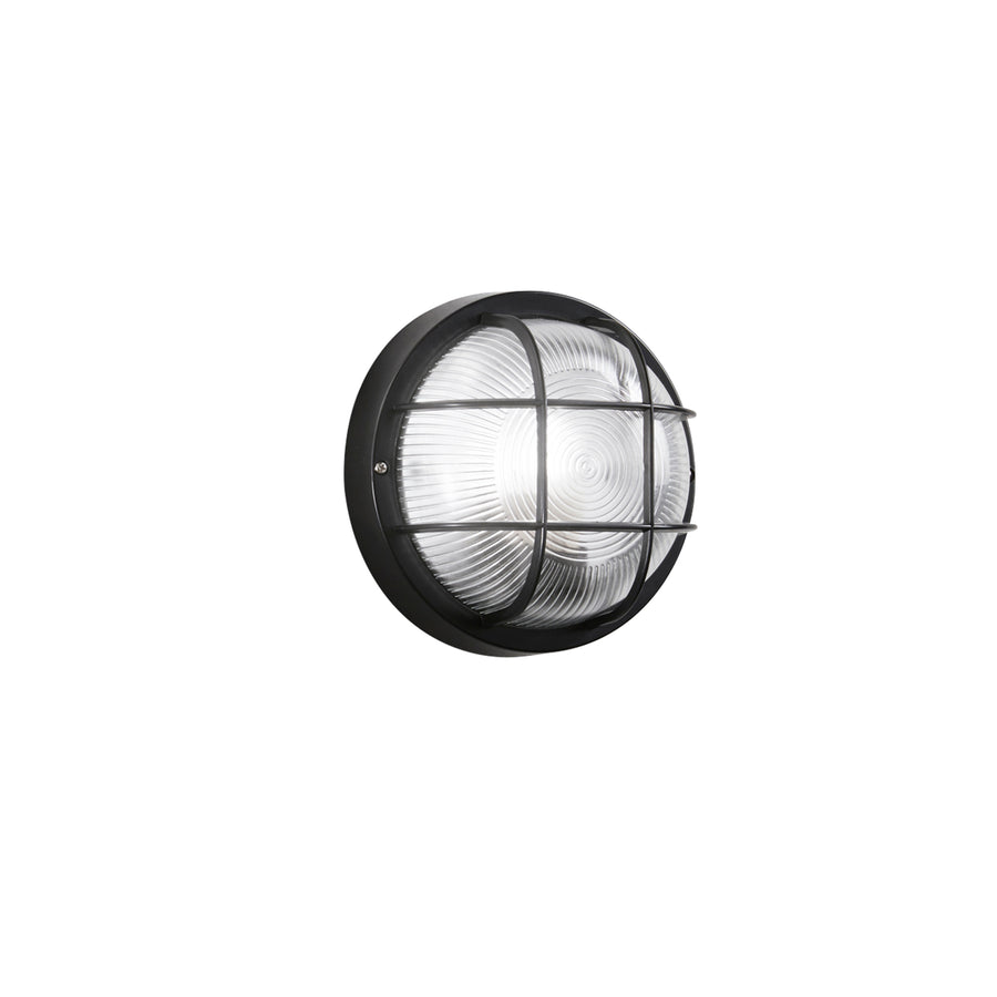 PLAFONIERA TURTLE NERA TONDA 1XE27 IP54 18,5X10X5CM