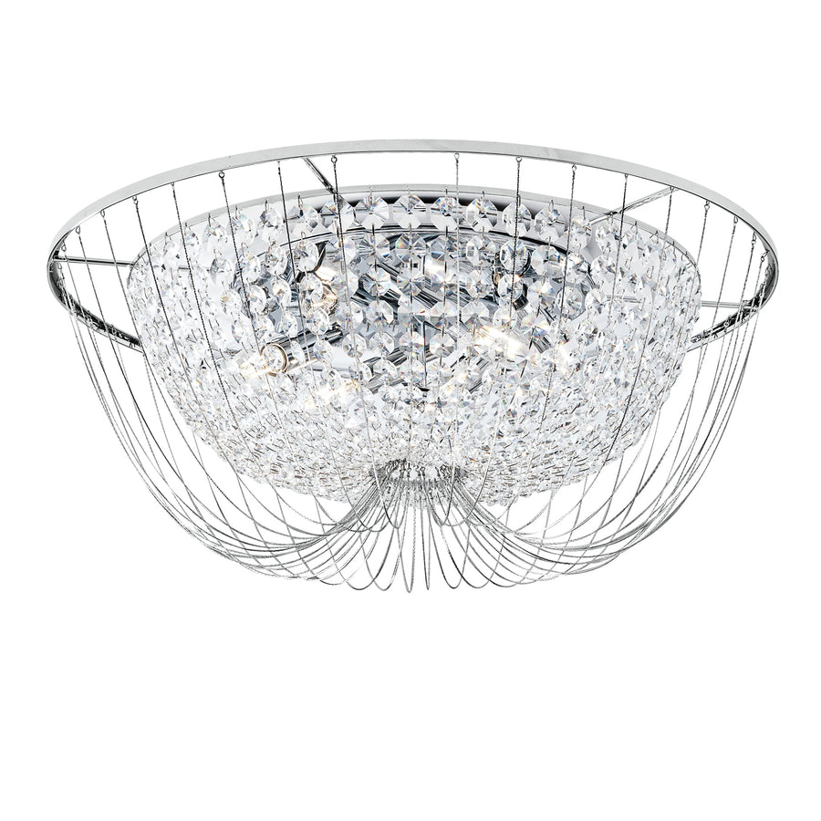 PLAFONIERA VIENNA CROMO 6XE14 60X24CM
