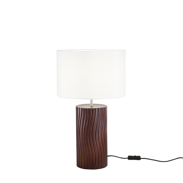 LUME WOODLOG IN LEGNO MARRONE 1XE27 STRUTTURA D30X50CM PARALUME D30X18.5CM