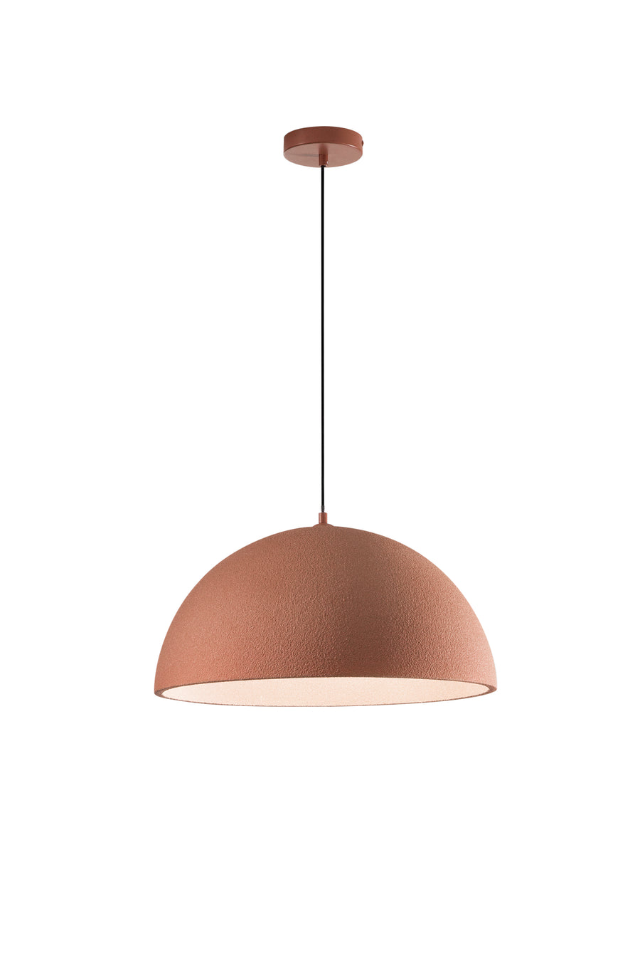 SOSPENSIONE XENIA ROSSA IN PU 1XE27 50X25CM