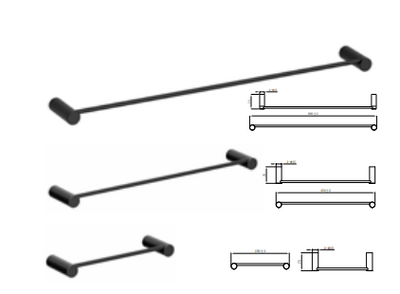 PORTA ASCIUGAMANI SMOOTH NERO