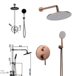 KIT COLONNA DOCCIA SMOOTH ROSA ORO SPAZZOLATO