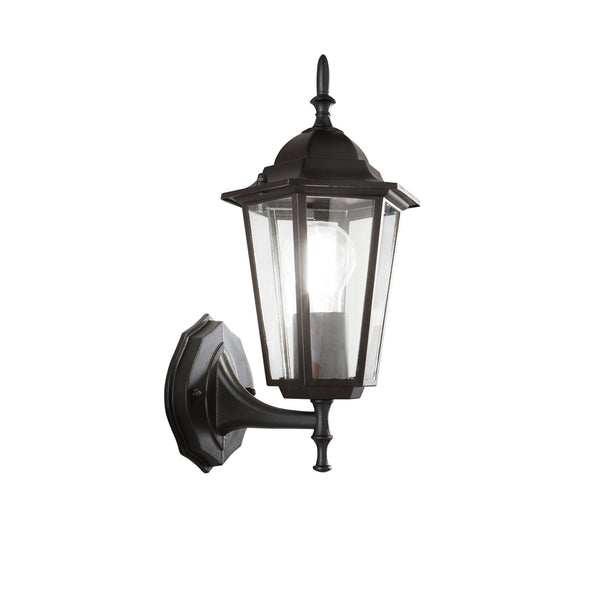 APPLIQUE UP MILANO NERA 1XE27 IP44 17X20,8X36CM