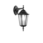 APPLIQUE DOWN MILANO NERA 1XE27 IP44 17X20,8X36CM