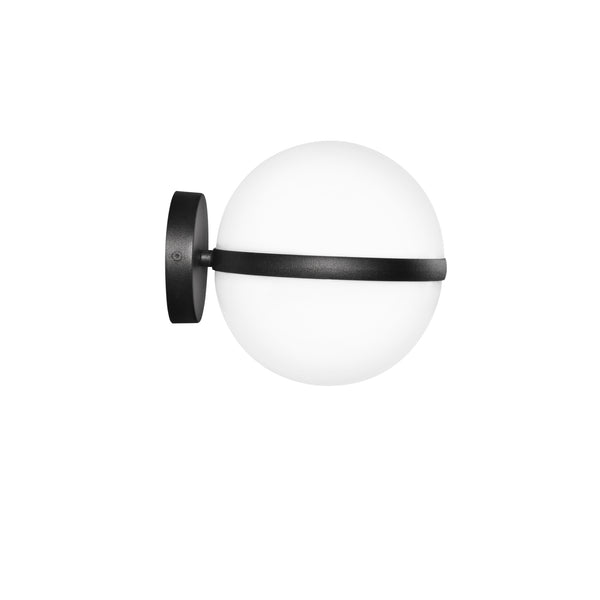 APPLIQUE ORBIT NERA 1XE27 IP44 23,5X20,5CM