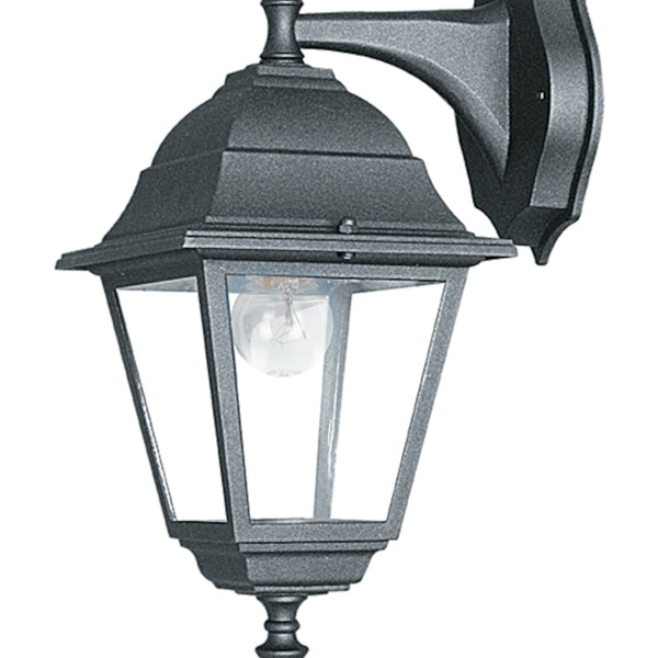 APPLIQUE DOWN ROMA NERA 1XE27 IP44 14,6X19,5X36CM