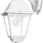 APPLIQUE DOWN ROMA BIANCA 1XE27 IP44 14,6X19,5X36CM