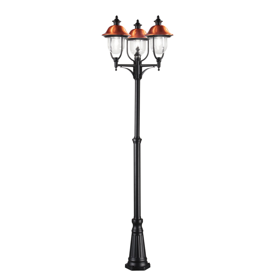 PALO VENEZIA NERO/RAME 3XE27 IP44 65X230CM