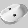 LAVABO APPOGGIO OVAL CON FORO RUBINETTERIA