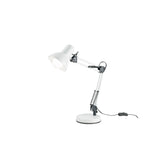 LAMPADA DA LETTURA ARCHITETTO BIANCA CON BASE DI APPOGGIO/FISSAGGIO AL TAVOLO 1XE27 42X15X60CM