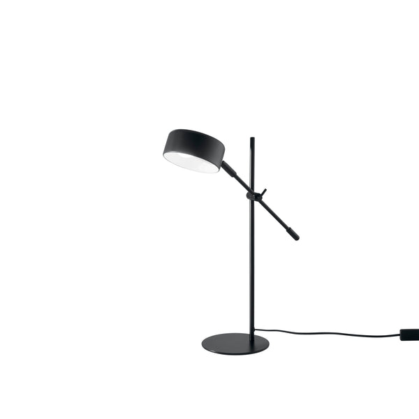 LAMPADA DA TAVOLO EIFFEL IN METALLO NERO CON PUNTO LUCE ORIENTABILE 1XE14 59,5X42X42CM