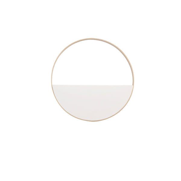 PLAFONIERA LED ALBA CIRCOLARE BIANCA E ORO 6W 900LM CCT 35X35X3,5CM