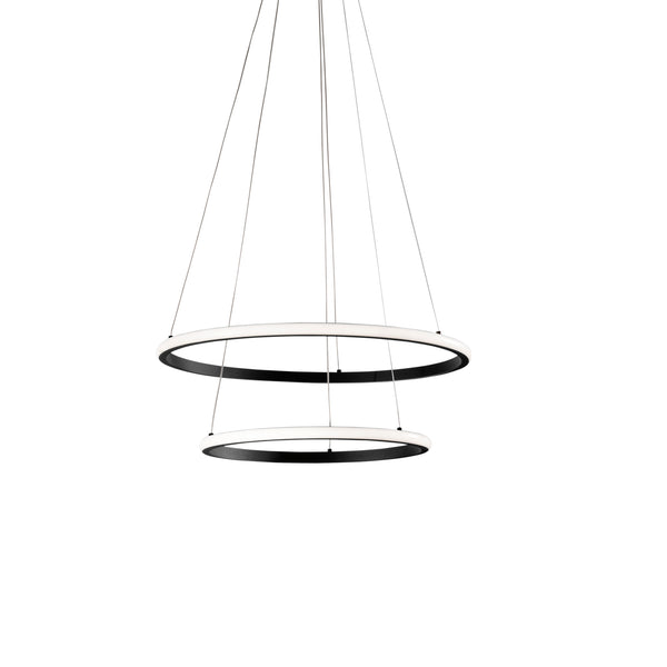 SOSPENSIONE LED AXIS NERA 31W 2635LM CCT+RGB DYGITAL CON TELECOMANDO 60/40X150CM