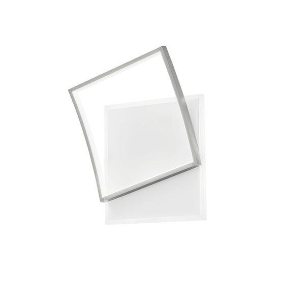 PLAFONIERA LED AYRTON QUADRATA NICKEL 42W 5200LM CCT 37X10X42CM