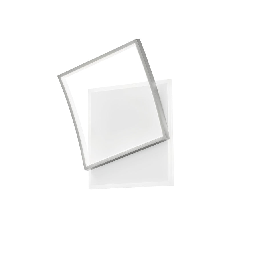 PLAFONIERA LED AYRTON QUADRATA NICKEL 42W 5200LM CCT 37X10X42CM