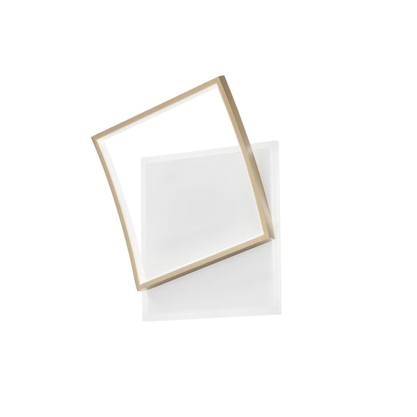 PLAFONIERA LED AYRTON QUADRATA ORO 42W 5200LM CCT 37X10X42CM