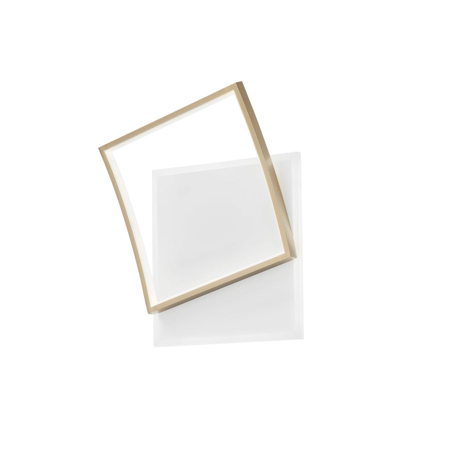 PLAFONIERA LED AYRTON QUADRATA ORO 42W 5200LM CCT 37X10X42CM