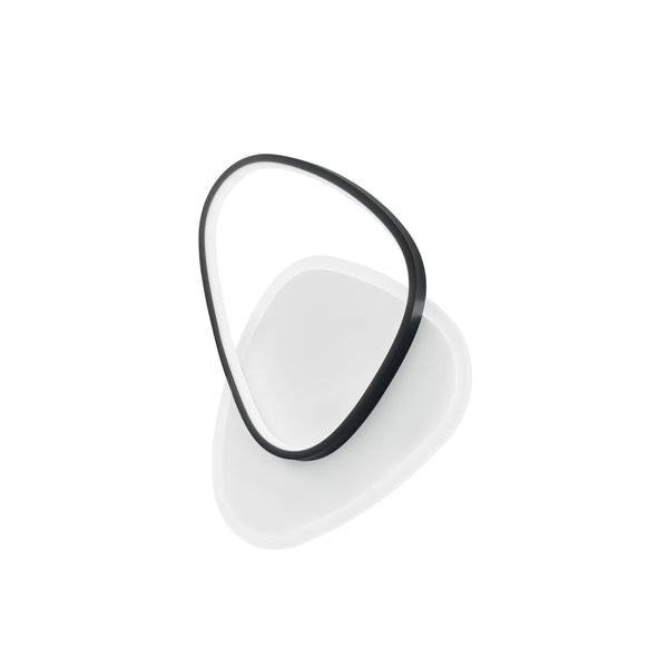 PLAFONIERA LED AYRTON TONDEGGIANTE NERA 42W 4500LM CCT 35X7X45CM