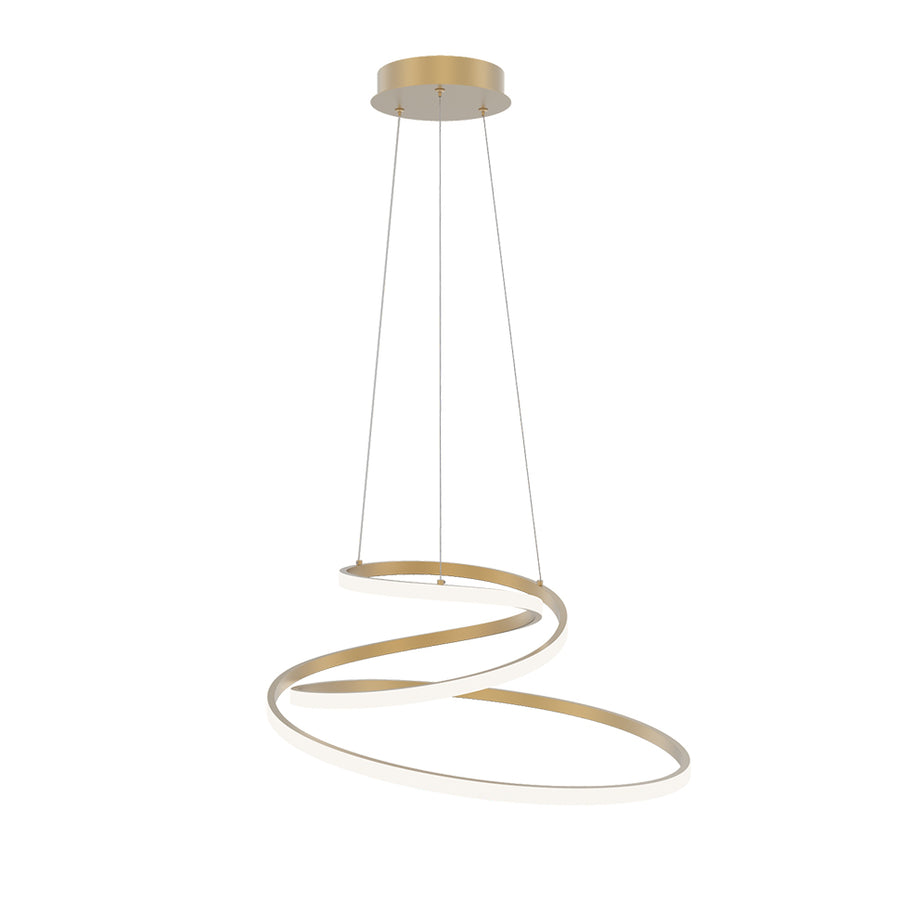 SOSPENSIONE LED COASTER ORO 60W 8000LM CCT 60X28X150CM