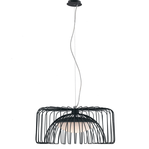 SOSPENSIONE LED COUGAR NERA 24W 2740LM 4000K 50X26X120CM