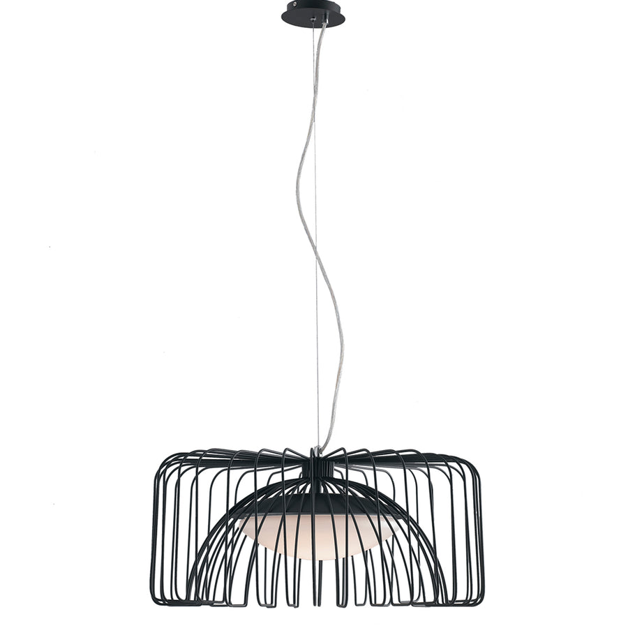 SOSPENSIONE LED COUGAR NERA 24W 2740LM 4000K 50X26X120CM