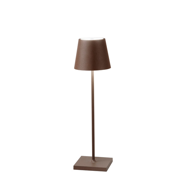LAMPADA DA TAVOLO RICARICABILE LED DRINK BRONZO 2,2W 190LM 3000K DIMM. IP54 10X36CM