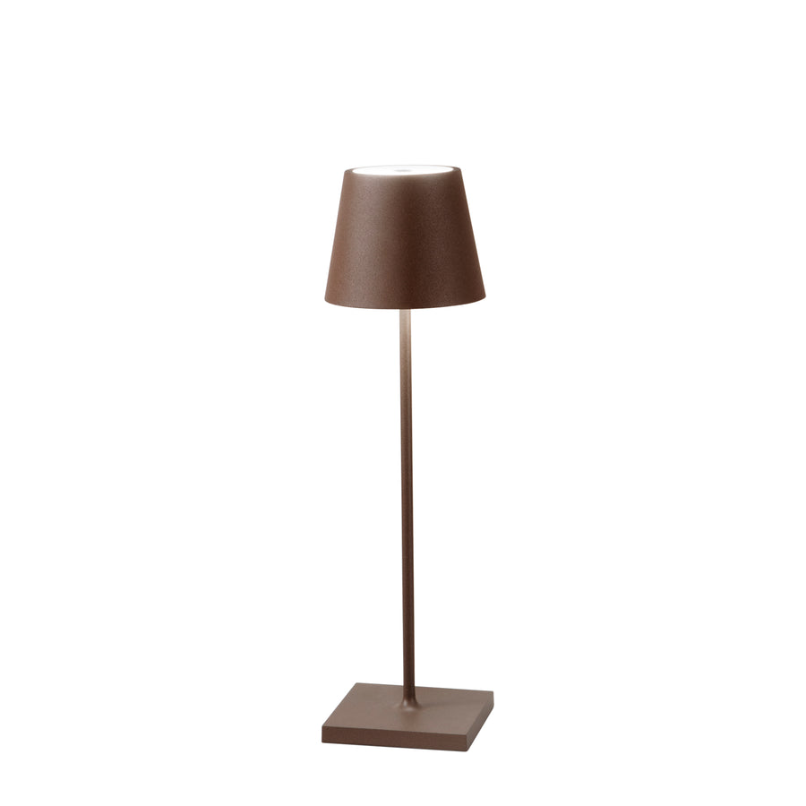 LAMPADA DA TAVOLO RICARICABILE LED DRINK BRONZO 2,2W 190LM 3000K DIMM. IP54 10X36CM