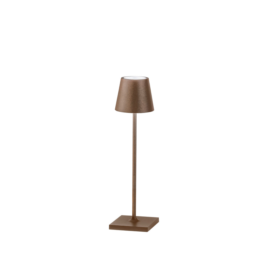 LAMPADA DA TAVOLO RICARICABILE LED DRINK BRONZO 1,5W 165LM 3000K DIMM. IP54 7X25CM