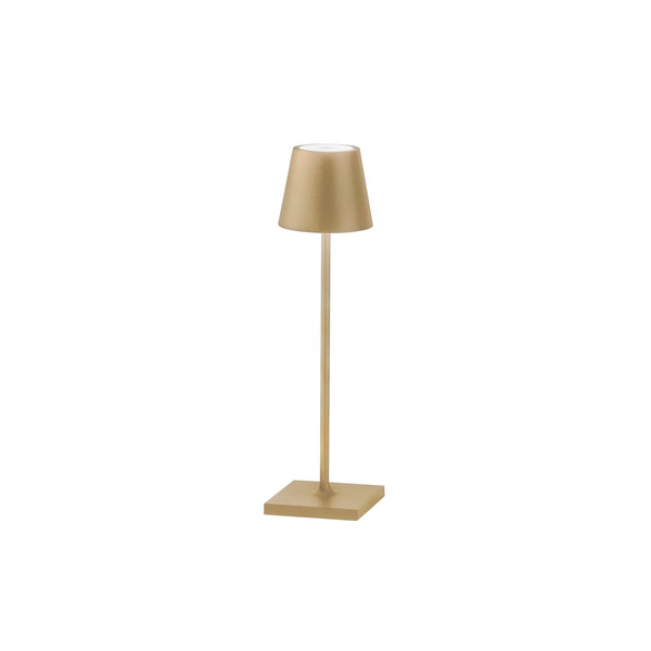 LAMPADA DA TAVOLO RICARICABILE LED DRINK ORO 1,5W 165LM 3000K DIMM. IP54 7X25CM