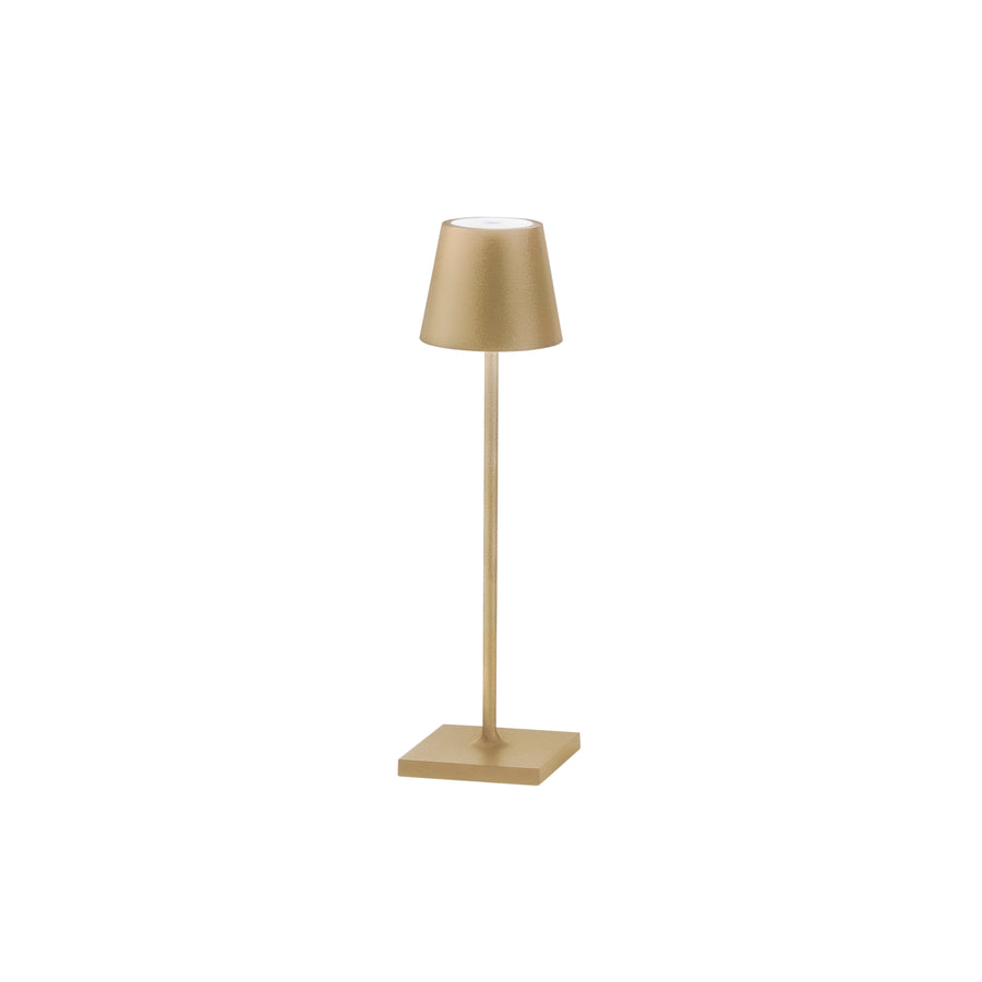 LAMPADA DA TAVOLO RICARICABILE LED DRINK ORO 1,5W 165LM 3000K DIMM. IP54 7X25CM