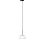 SOSPENSIONE LED EMILY BIANCA SINGOLA IN VETRO+METALLO 8W CCT 2700-3200-4000K D15X150CM
