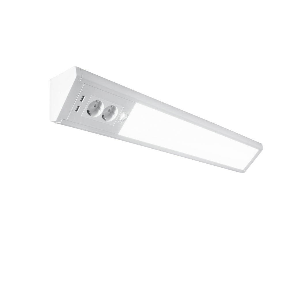 BARRA LED HABILIS BIANCO 15W 1750LM 4000K 1XSCHUKO 2XUSB 78,5X7,9x12,2 ...