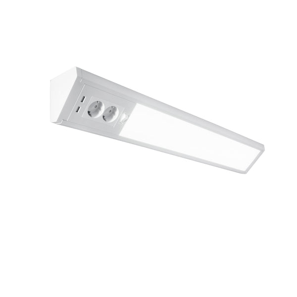 BARRA LED HABILIS BIANCO 15W 1750LM 4000K 1XSCHUKO 2XUSB 78,5X7,9x12,2CM