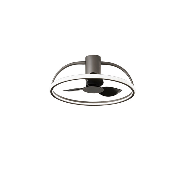 PLAFONIERA LED VENTILATORE HADLEY GRIGIO 40W 5250LM 60X27CM