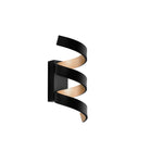 APPLIQUE LED HELIX NERA E ORO 9W 720LM 4000K 10X13,5X26CM