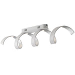 PLAFONIERA LED HELIX BIANCA E ARGENTO 20W 1680LM 3000K 80X18CM