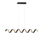 SOSPENSIONE LED HELIX NERA E ORO 30W 2520LM 4000K 125X13,5X120CM