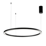 SOSPENSIONE LED HOOP NERA 60W 9000LM CCT 120X120X150CM