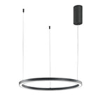 SOSPENSIONE LED HOOP NERA 30W 4500LM CCT 60X60X150CM